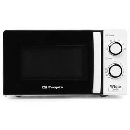 Orbegozo MI 2115 Microondas de Sobremesa, 20L, 700W, 6 Niveles de Potencia, Programa Descongelación, Blanco